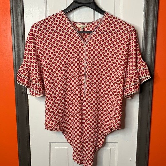 Max Studio Floral Front Tie Button Down Cardigan Blouse - Picture 3 of 12